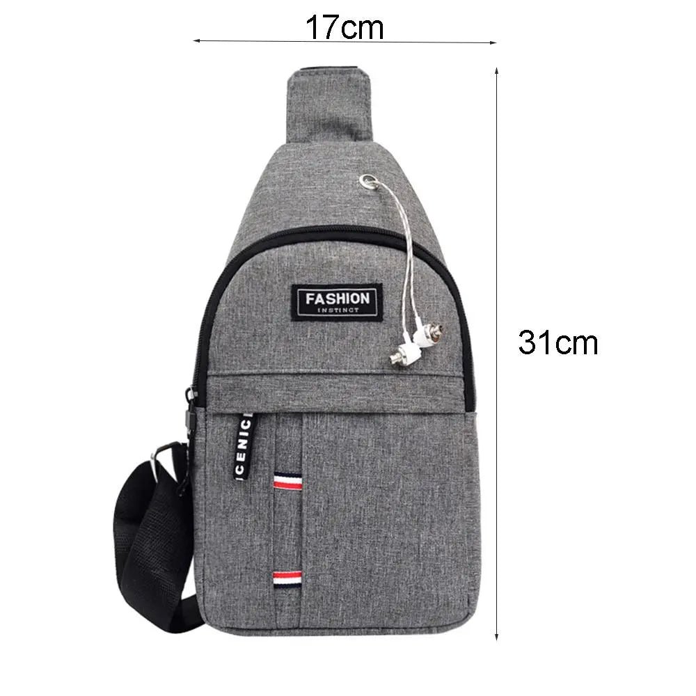 New Fashion Men's Chest Bag Korean-Style Casual Sports Water-Proof Shoulder Crossbody Bag Cross Body Chest Bag Fanny Pack
