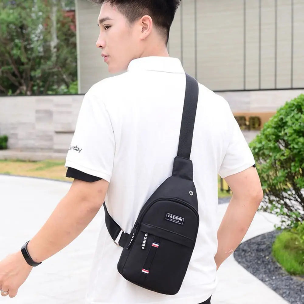 New Fashion Men's Chest Bag Korean-Style Casual Sports Water-Proof Shoulder Crossbody Bag Cross Body Chest Bag Fanny Pack