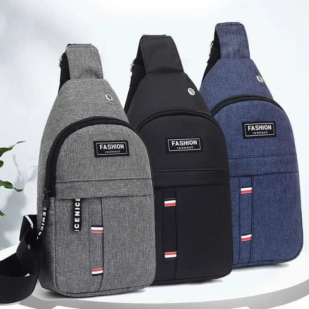New Fashion Men's Chest Bag Korean-Style Casual Sports Water-Proof Shoulder Crossbody Bag Cross Body Chest Bag Fanny Pack