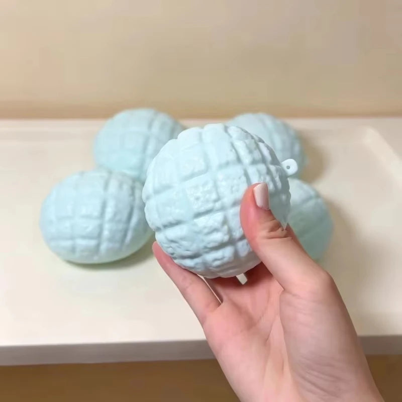 Food-Shaped Stress Ball Pineapple Bun Squishy Toy Moldable Bounce Squeeze Ball ASMR Sensory Anti Stress Fidget Toys Squeeze Toy