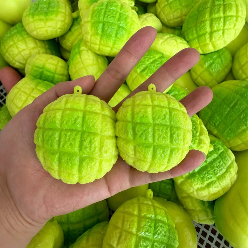 Food-Shaped Stress Ball Pineapple Bun Squishy Toy Moldable Bounce Squeeze Ball ASMR Sensory Anti Stress Fidget Toys Squeeze Toy